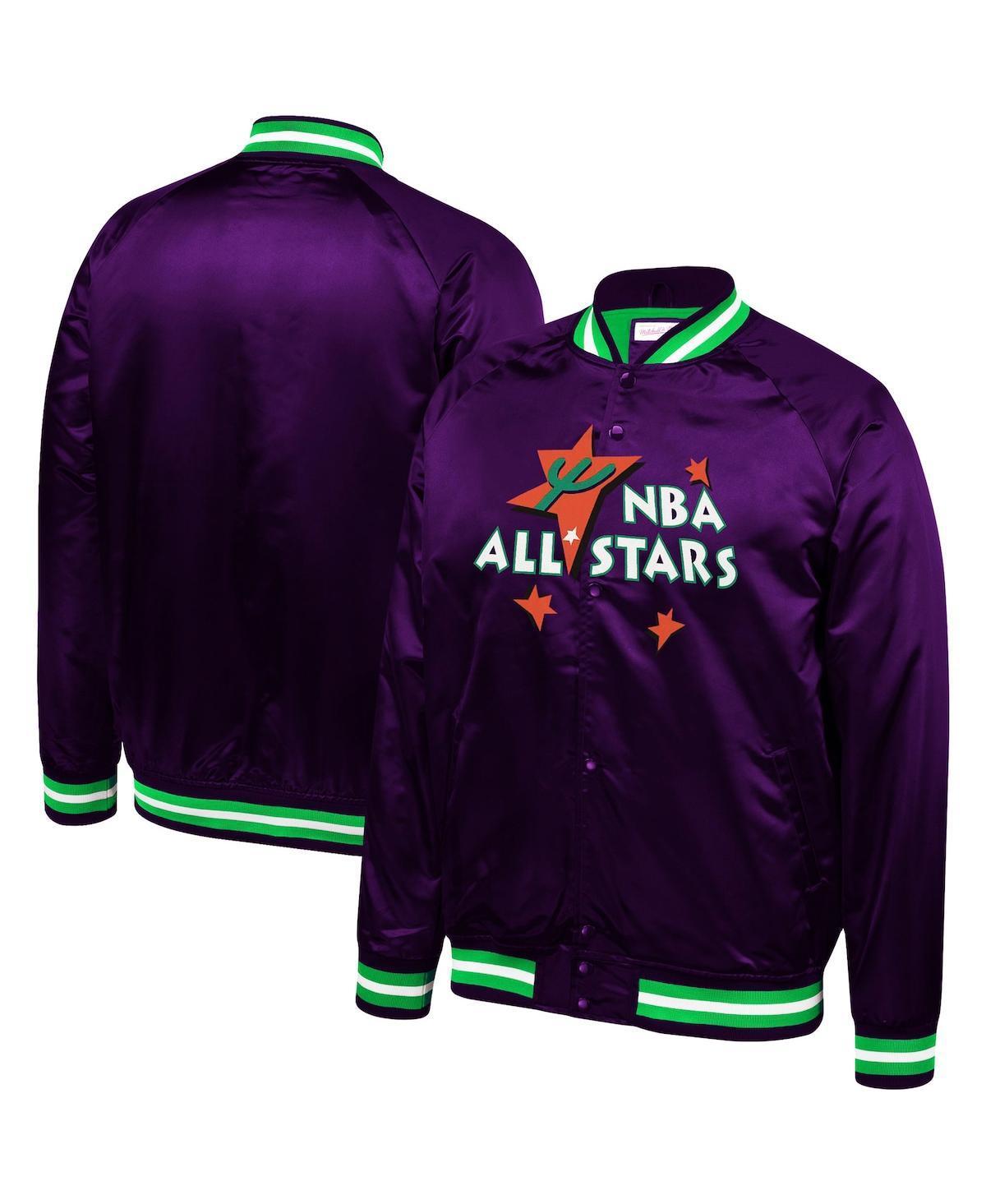 Mens Mitchell & Ness Purple 1995 Nba All-Star Game Lightweight Satin Full-Snap Jacket Product Image