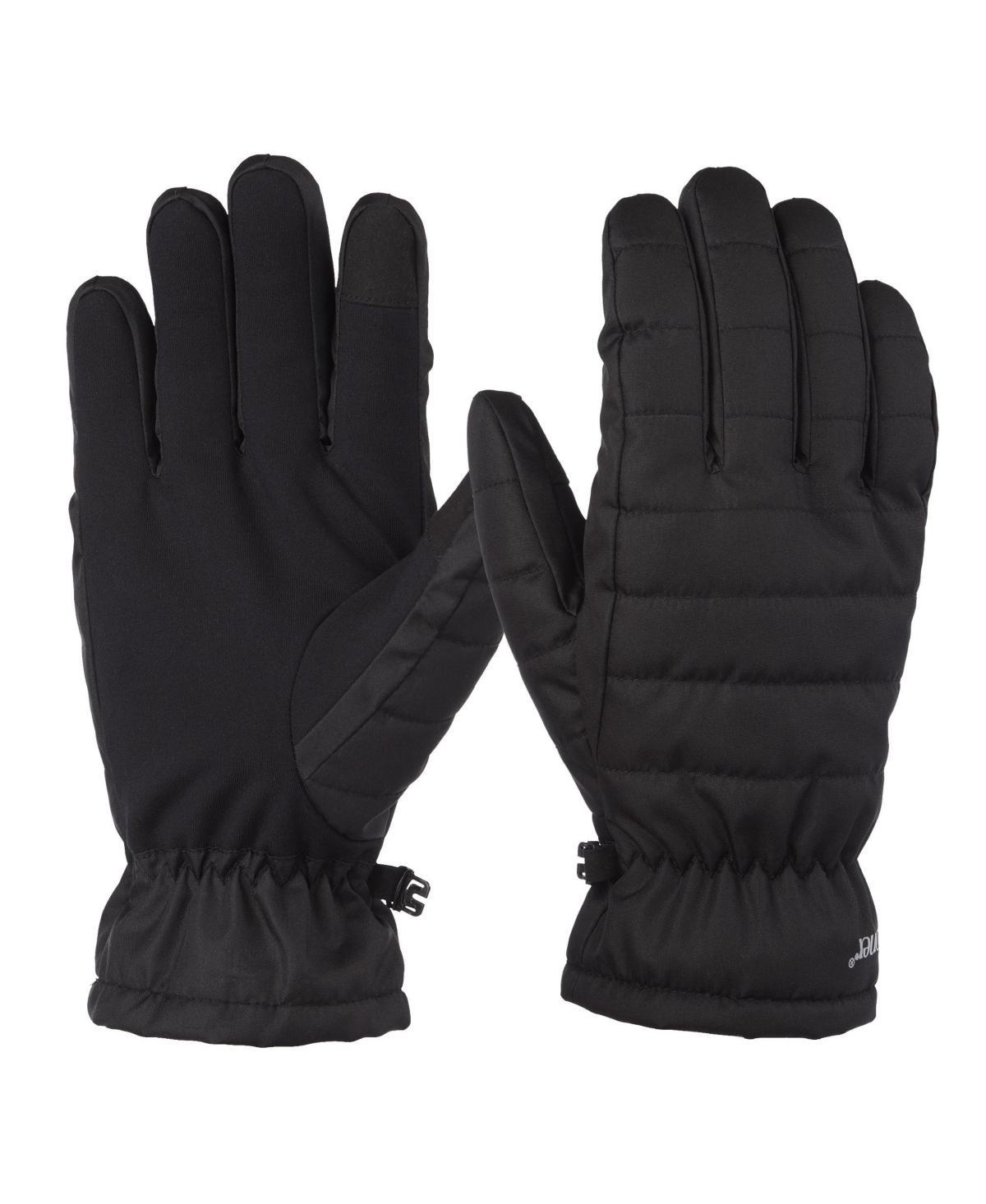 Isotoner Signature Mens Quilted Pongee Gathered Wrist Water Repellent and Touchscreen Gloves Product Image