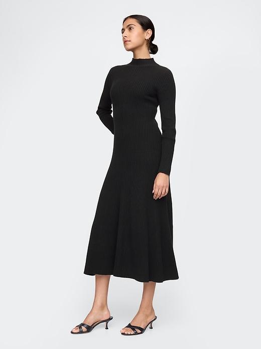 CashSoft Pleated Rib Maxi Sweater Dress Product Image