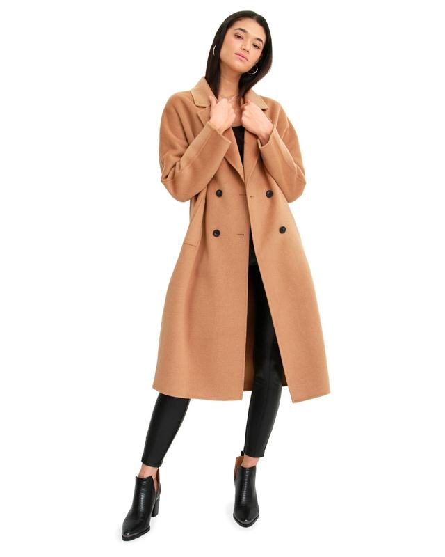 Belle & Bloom Womens Women Boss Girl Double Breasted Lined Wool Coat Product Image