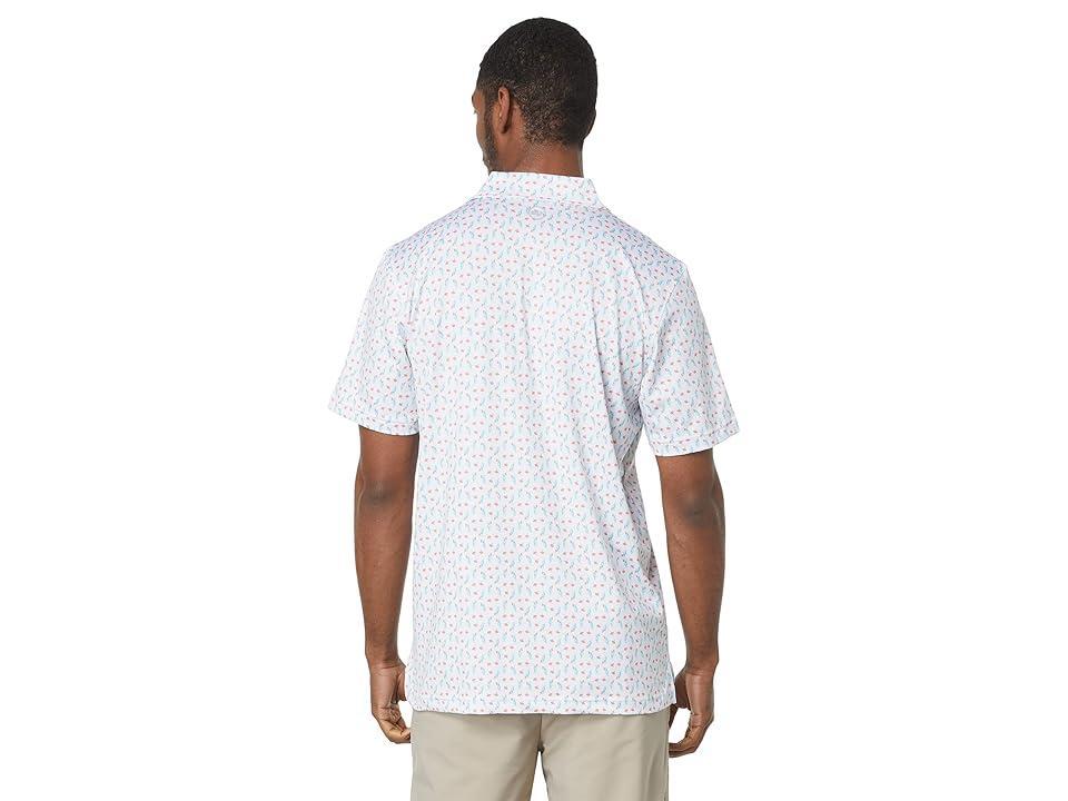 Vineyard Vines Printed Sankaty Polo (Bahama/White Cap) Men's Clothing Product Image