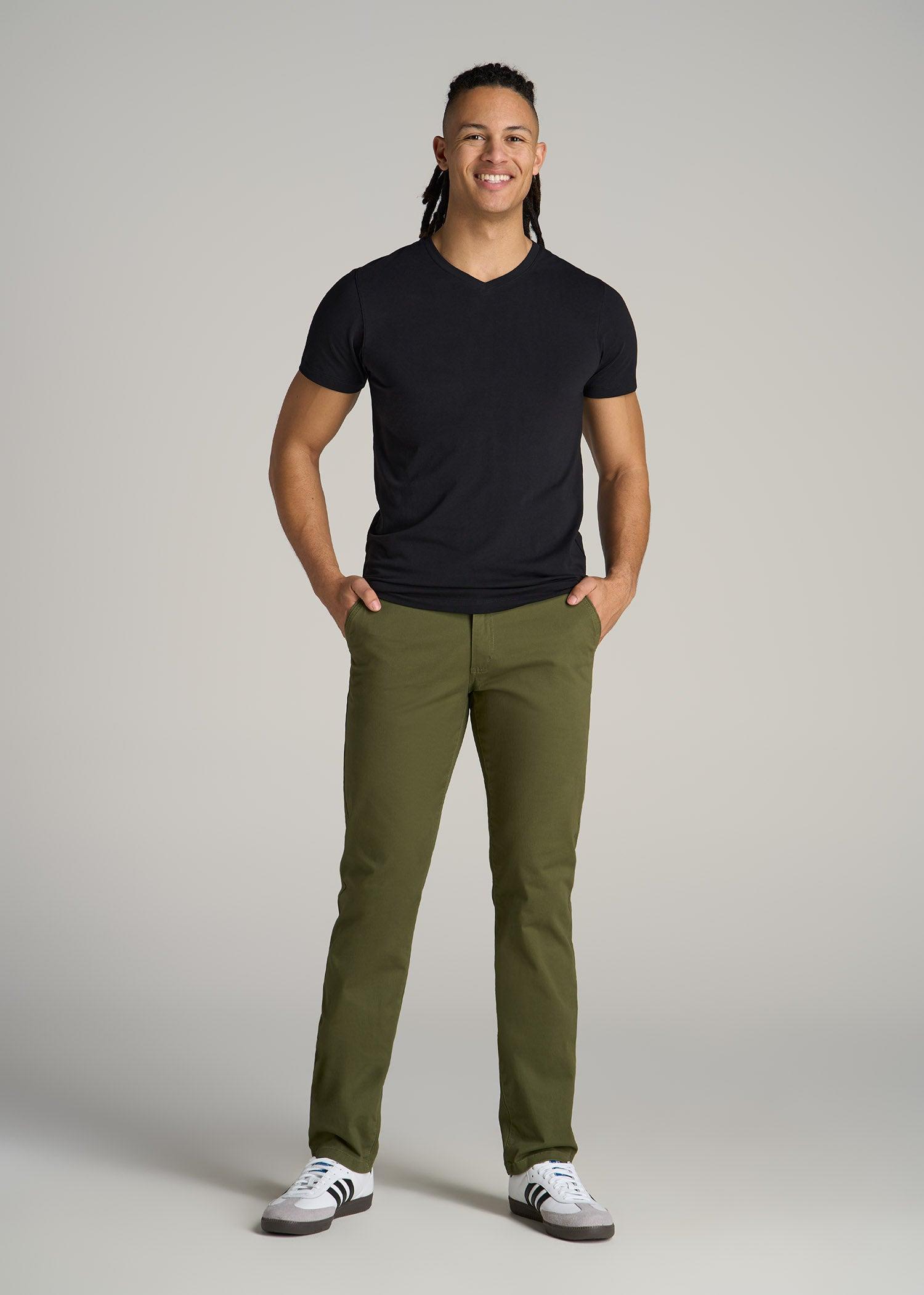 The Essential MODERN-FIT V-Neck Tee for Tall Men in Black Product Image