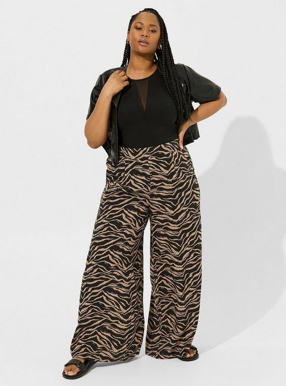 Wide-Leg Pull On Wide Leg Washable Challis Pant Product Image