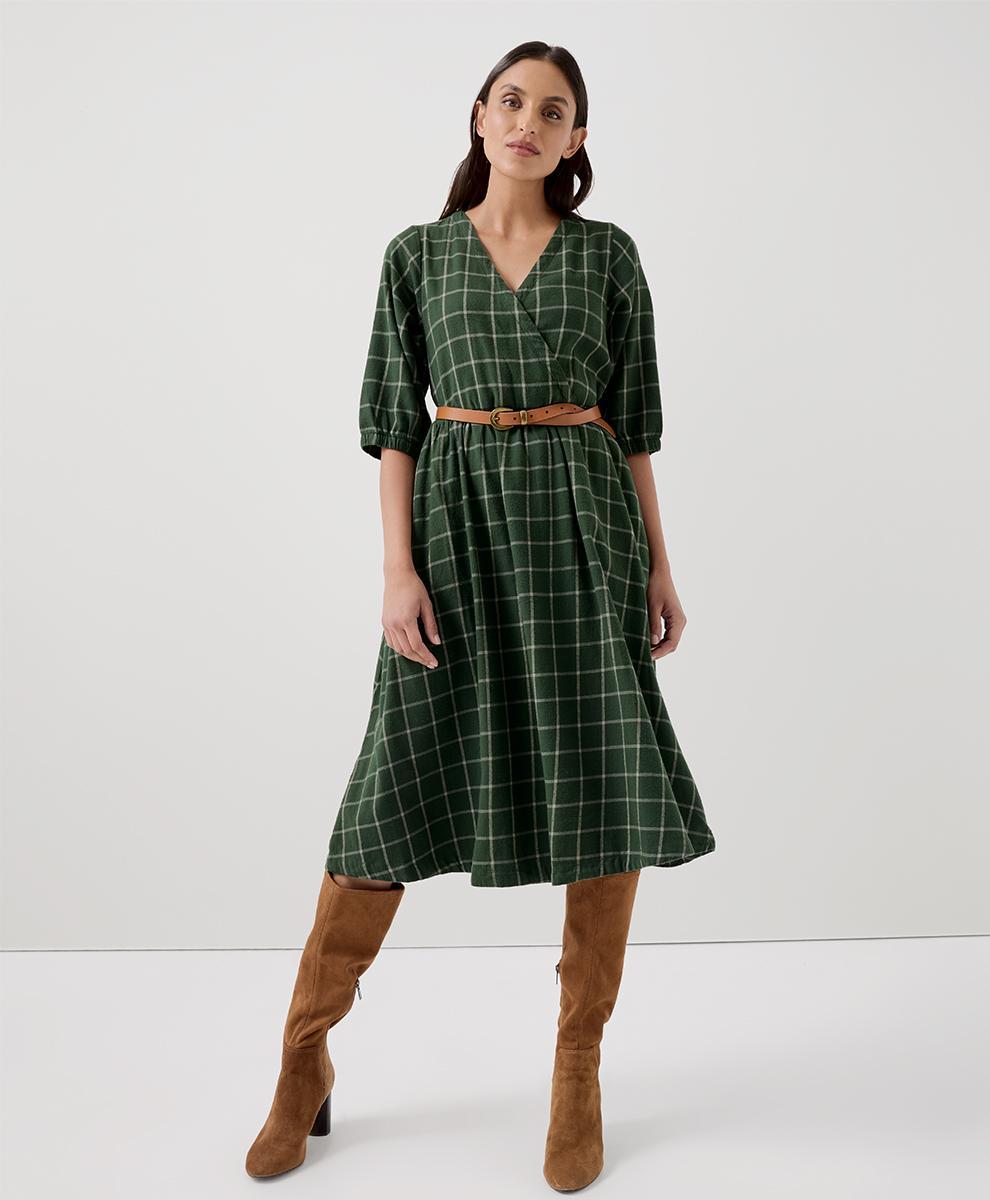 Womens Fireside Flannel Surplice Dress 2XL Product Image