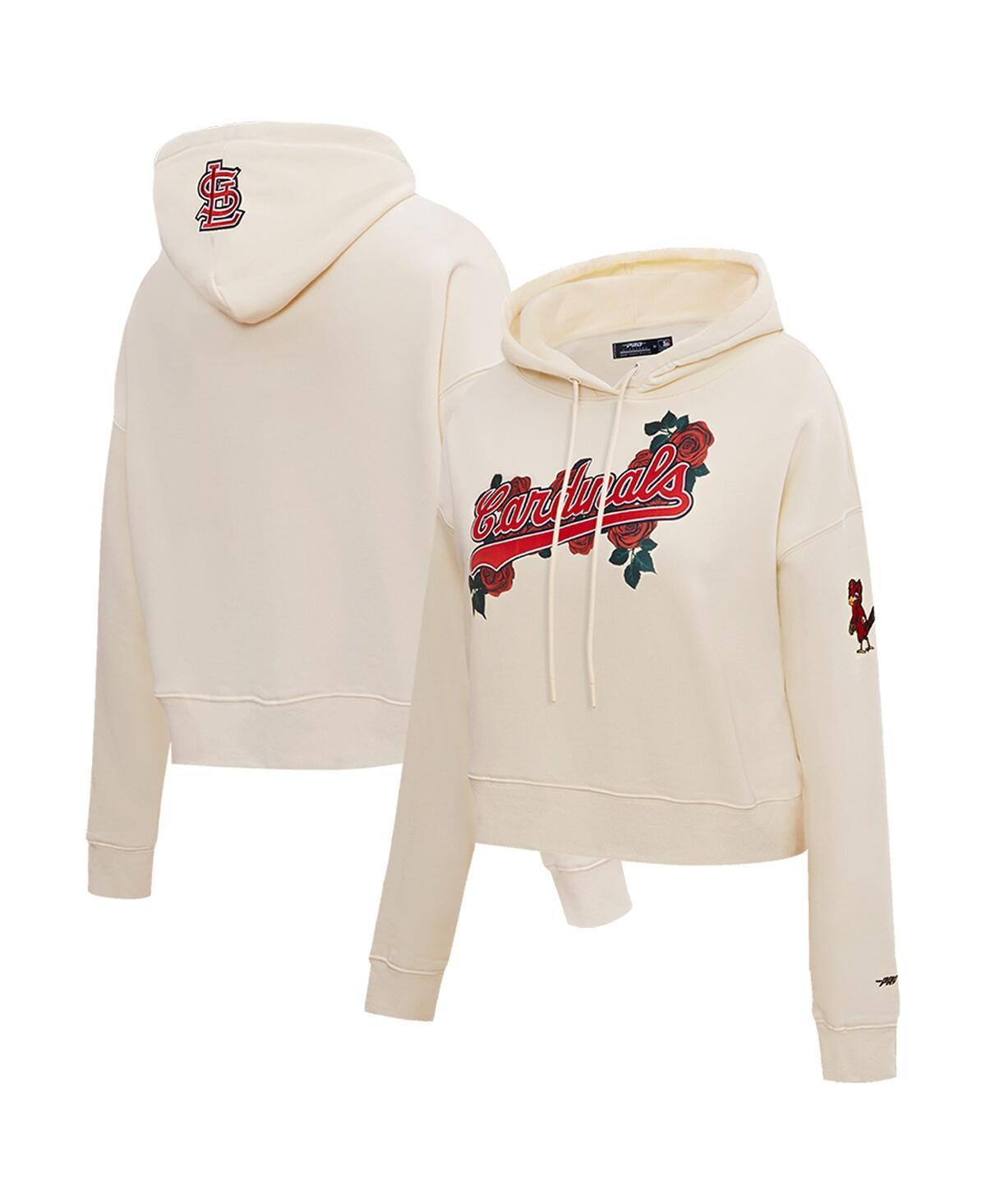 Womens Pro Standard Cream St. Louis Cardinals Roses Pullover Hoodie Product Image