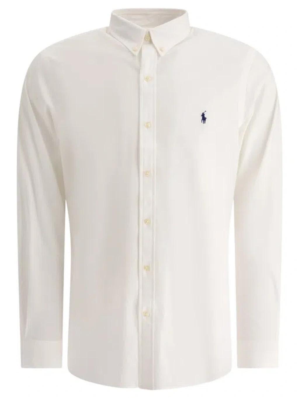 Custom-fit Linen Shirt In White Product Image