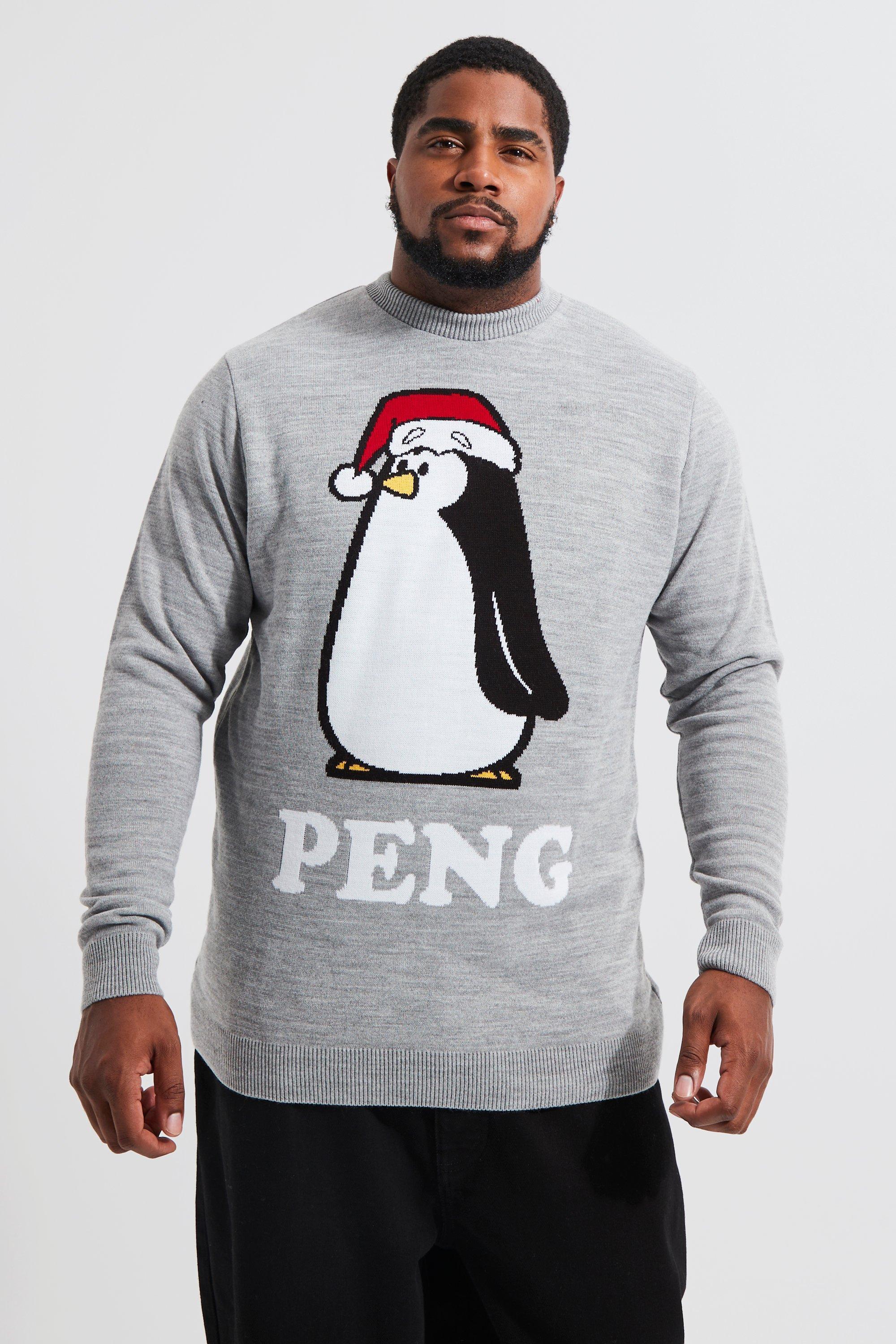 Plus Peng Novelty Christmas Sweater | boohooMAN USA Product Image