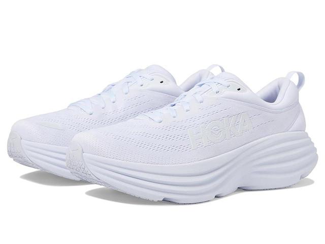 Hoka Men's Bondi 8 White) Men's Shoes Product Image