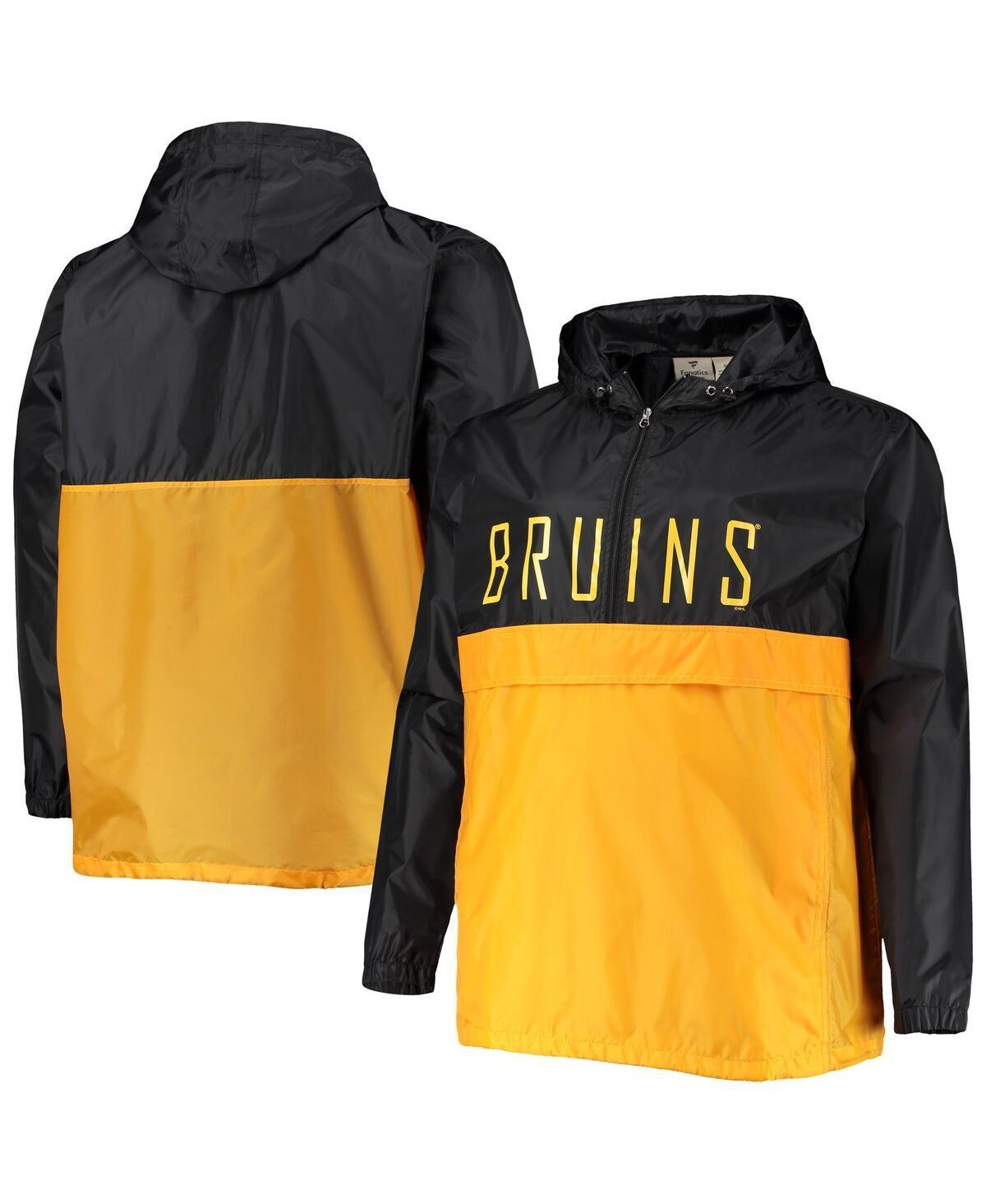 Mens Boston Bruins Big & Tall Anorak Half-Zip Pullover Hoodie Product Image