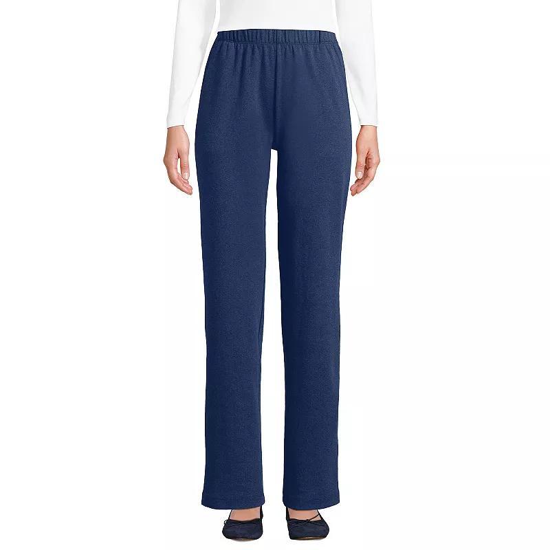 Womens Lands End Sport Knit High Waist Pants Indigo Grey Product Image