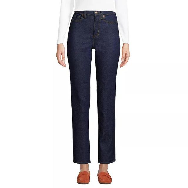 Womens Lands End Recover High Rise Straight-Leg Ankle Jeans Product Image