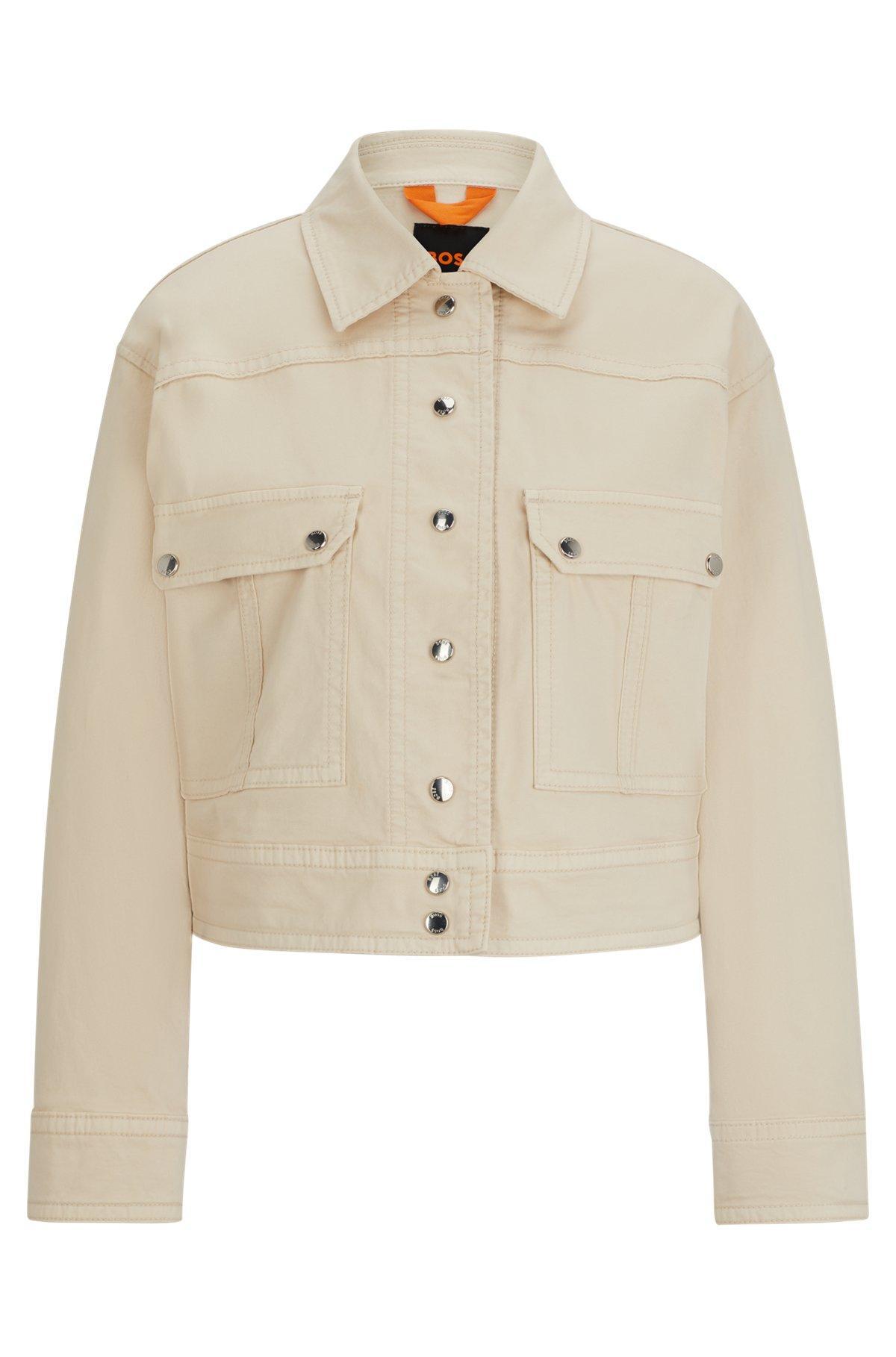 Relaxed-fit jacket in stretch-cotton twill Product Image