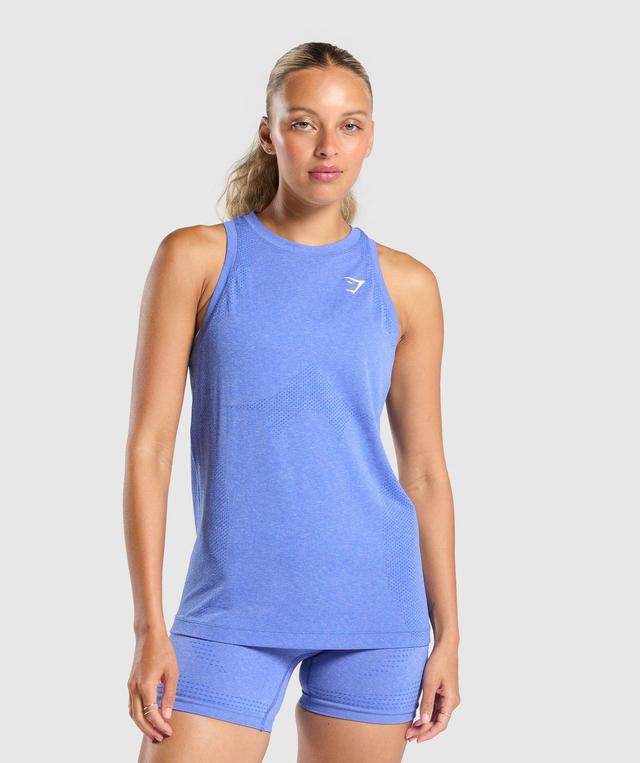 Gymshark Vital Seamless Light Tank - Lift Blue/ Marl Female Product Image