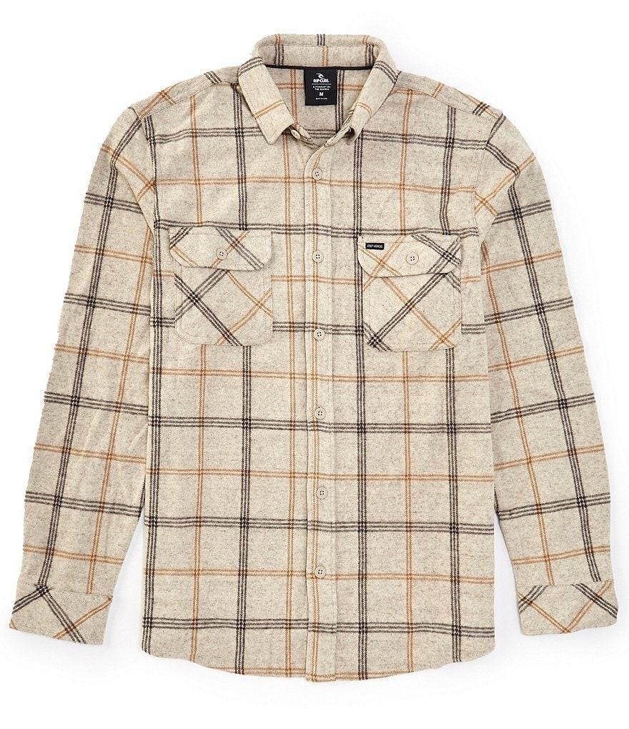 Rip Curl Long Sleeve Yarn-Dyed Checked Flannel Shirt Product Image