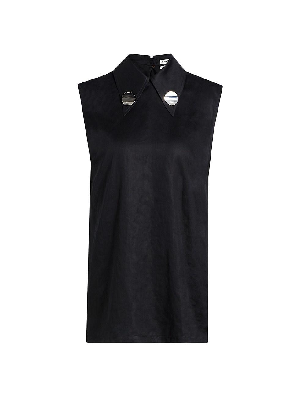 Womens Sleeveless Collared Top product image