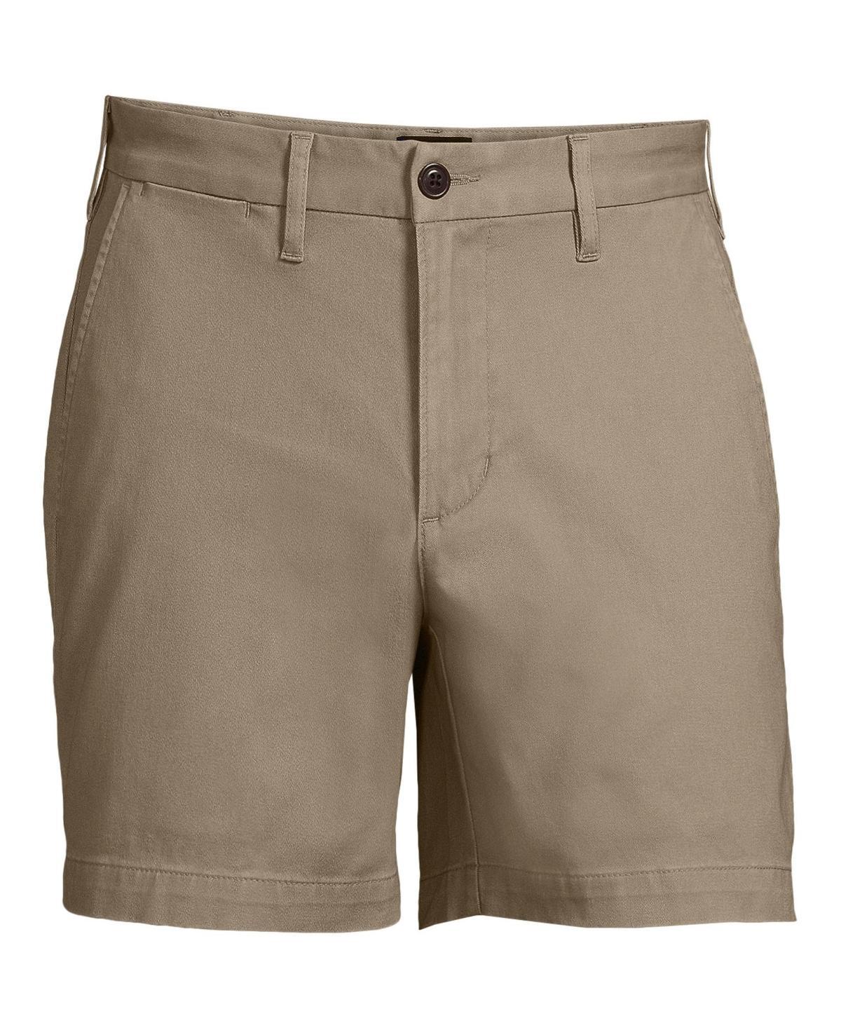 Mens Lands End 6-inch Traditional-Fit Comfort Waist Knockabout Chino Shorts Soft Pink Product Image