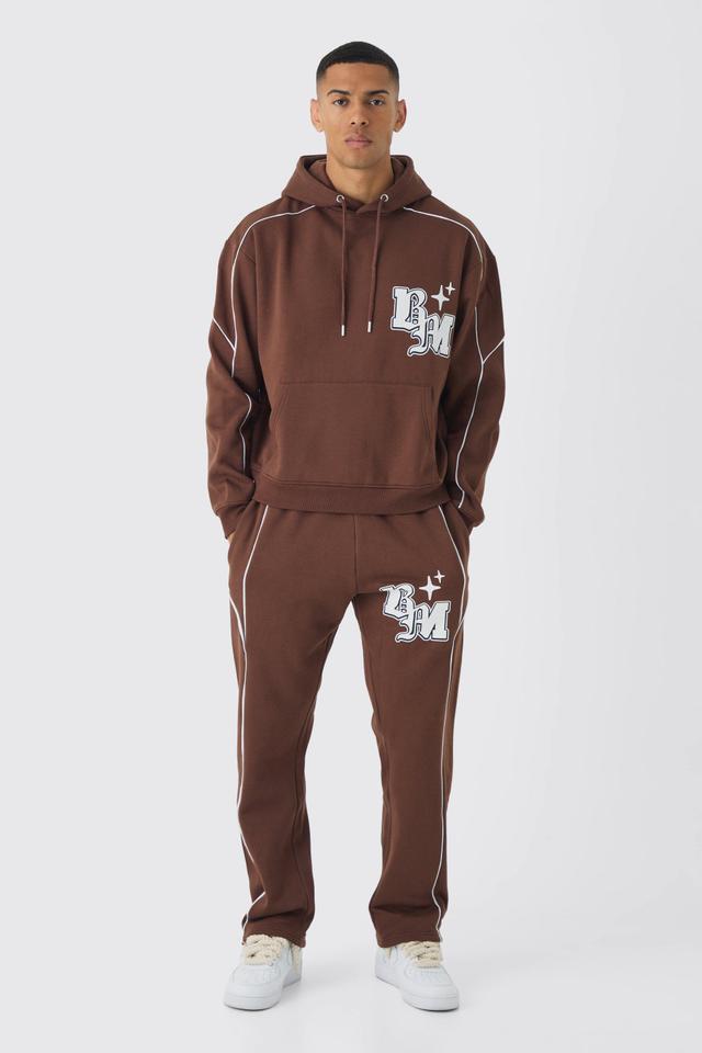 Oversized Boxy Print Tracksuit | boohooMAN USA Product Image