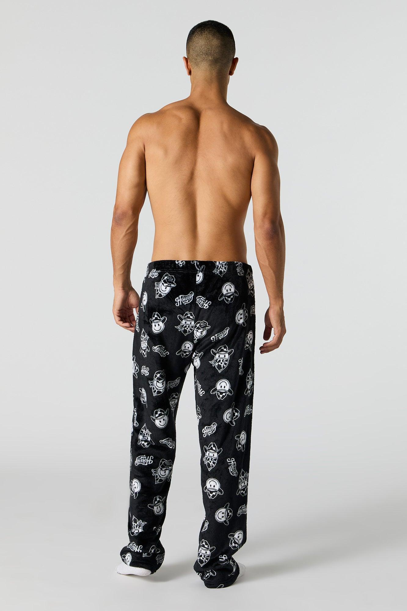 Printed Plush Pajama Pant Male Product Image