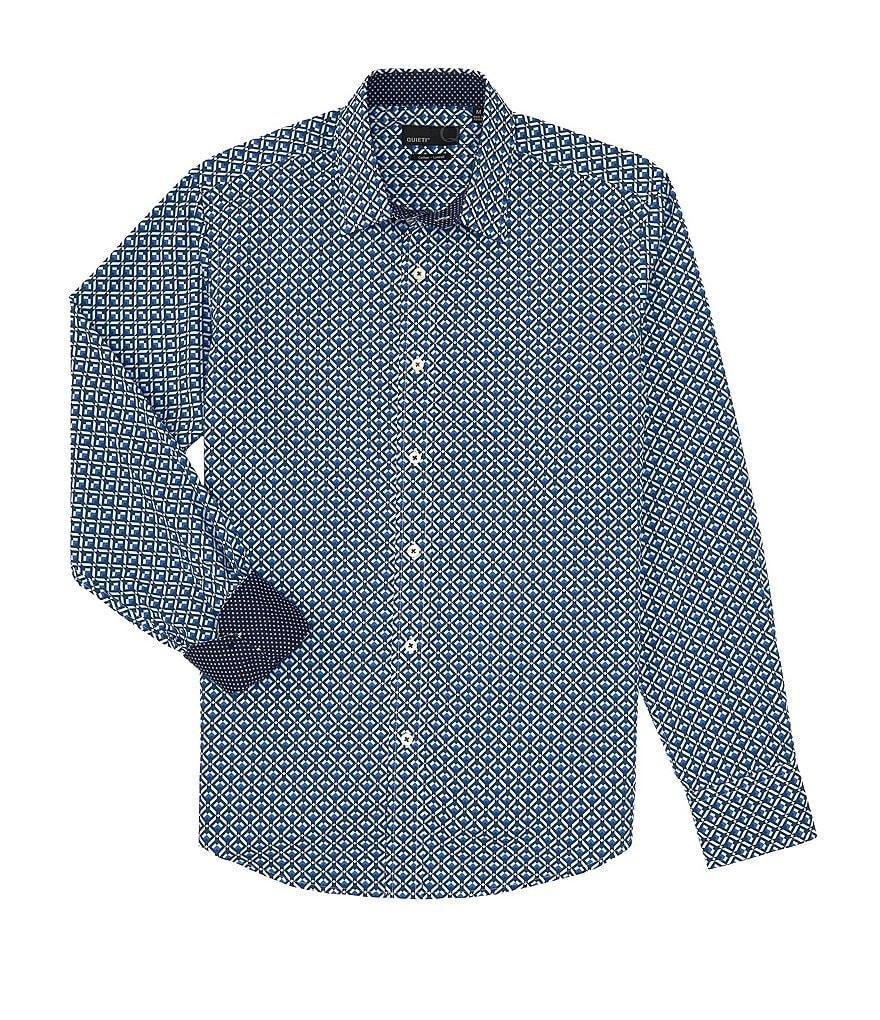 Quieti Stretch Cube Print Long Sleeve Woven Shirt Product Image