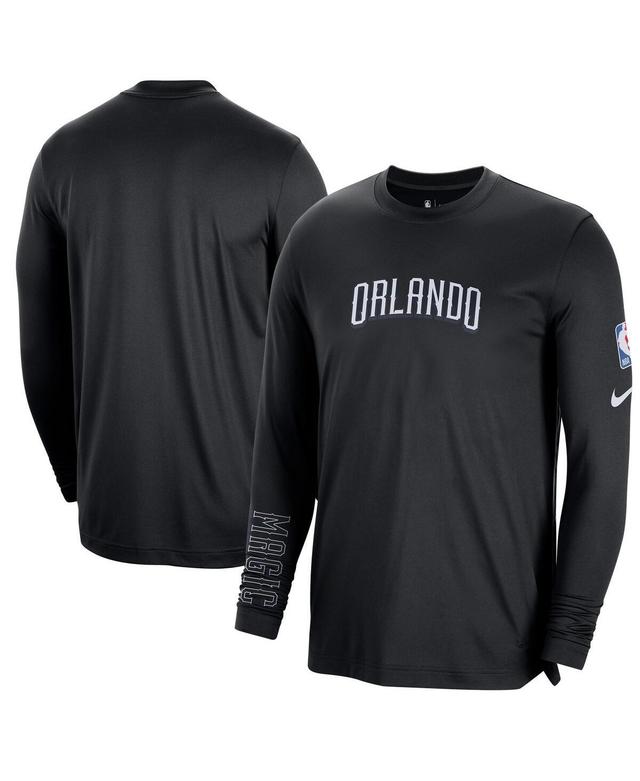 NIKE Men's  Black Orlando Magic 2022/23 City Edition Pregame Warmup Long Sleeve Shooting Shirt Product Image