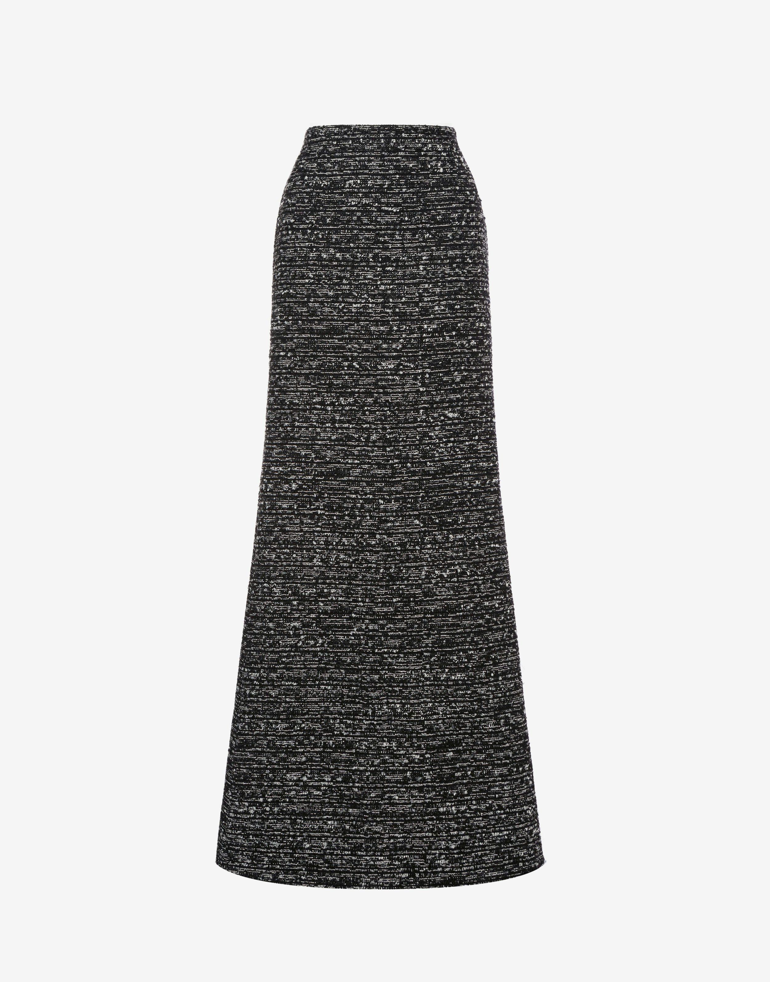 Long buttoned tweed skirt product image