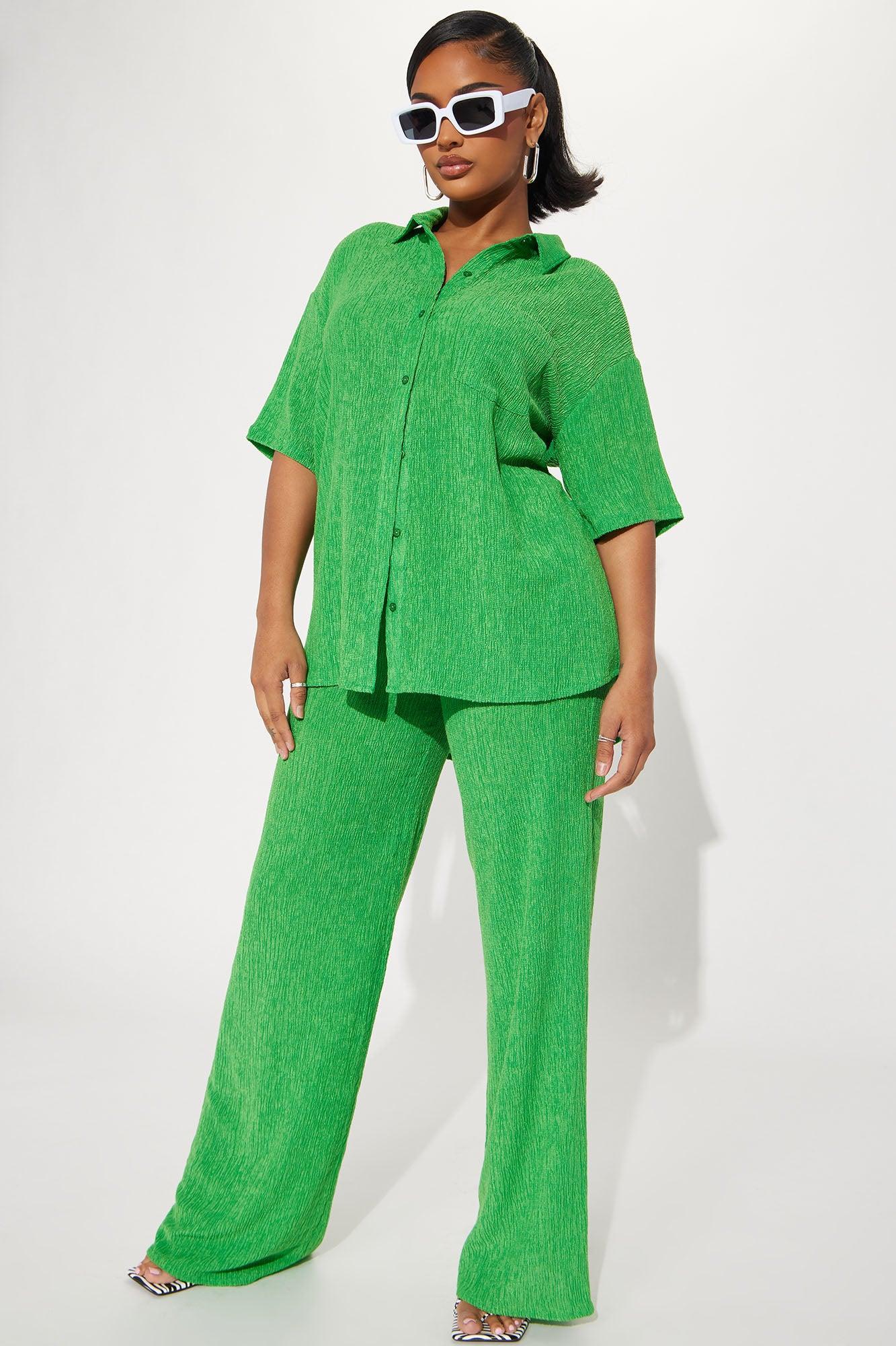 Vacay Vibes Pant Set - Green Product Image