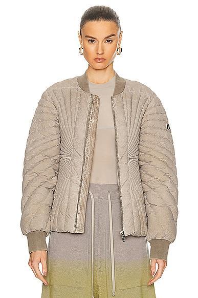 Rick Owens X Moncler Radiance Flight Jacket in Beige Product Image