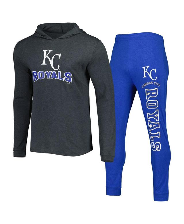 Men's Concepts Sport Royal/Charcoal Kansas City Royals Meter Hoodie & Joggers Set Product Image