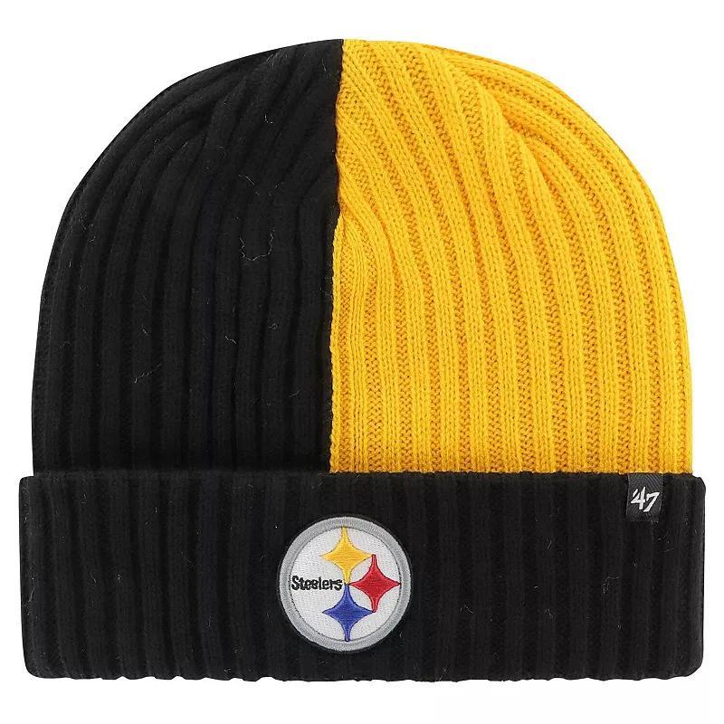 Mens 47 Pittsburgh Steelers Fracture Cuffed Knit Hat Product Image