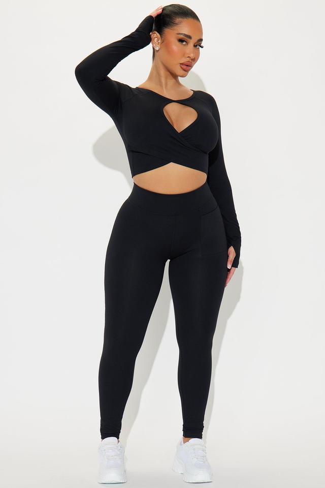 Deep Bend Super Soft Active Legging - Black Product Image