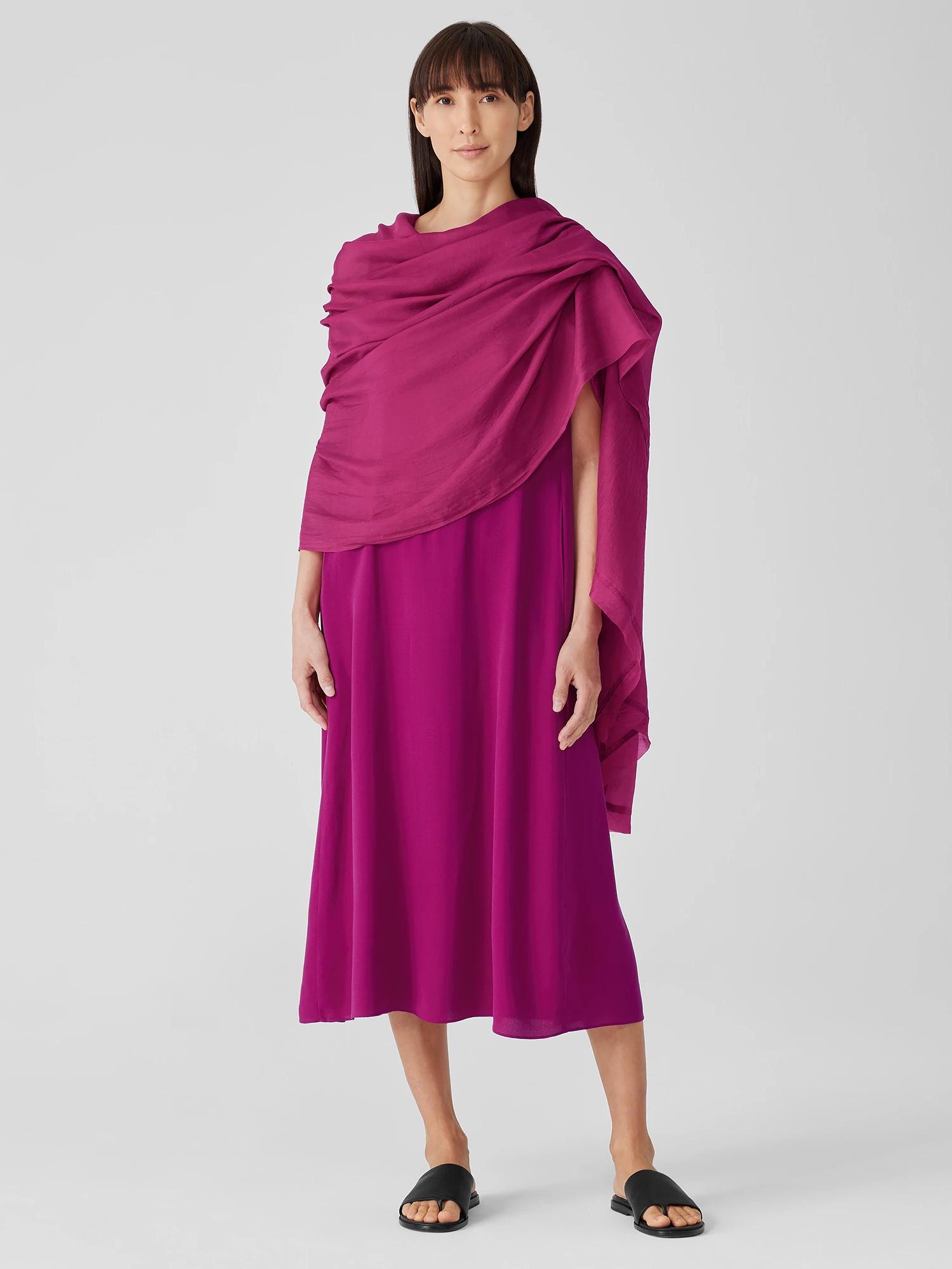 EILEEN FISHER Washed Silk Parachute Scarffemale Product Image