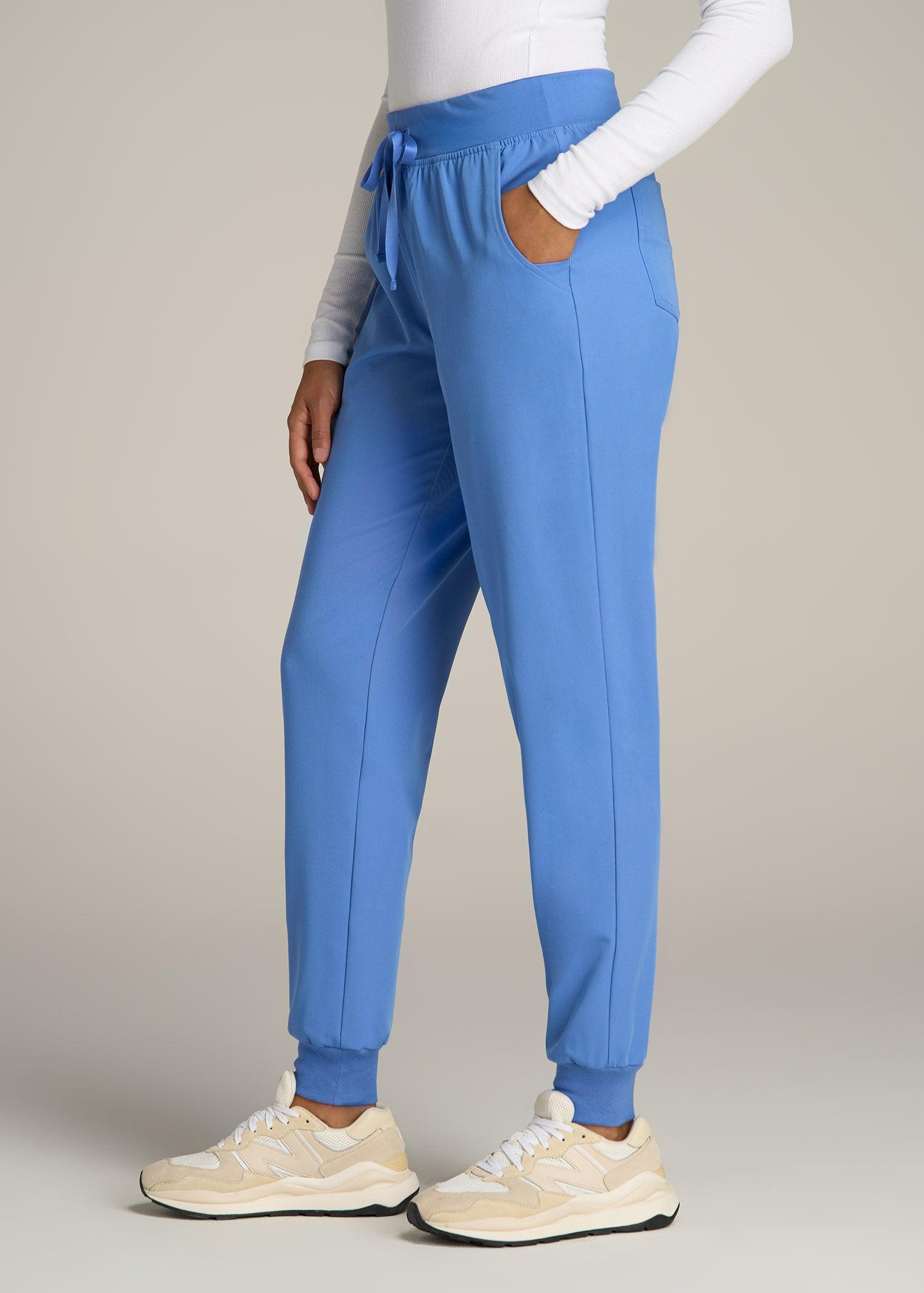 Scrub Joggers for Tall Women in Deep Sky Blue Female Product Image