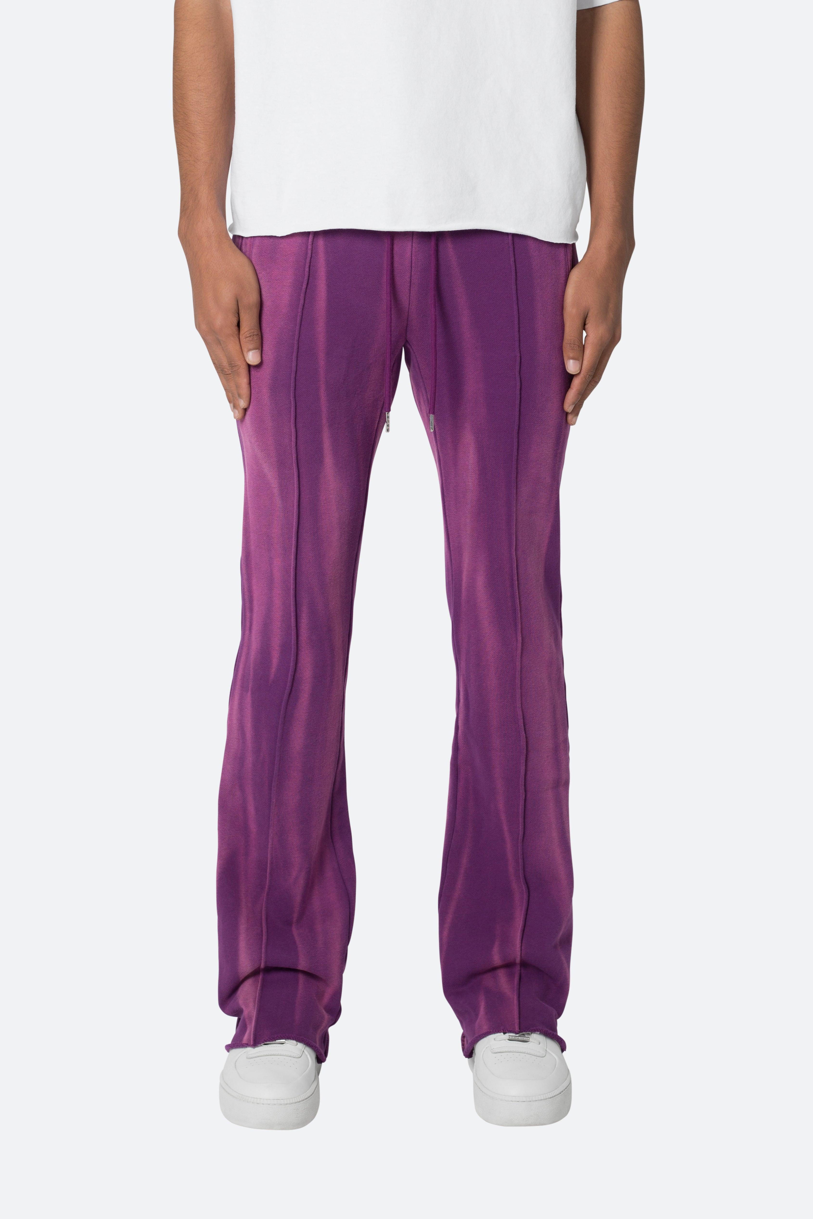 French Terry Flare Sweatpants - Purple Product Image