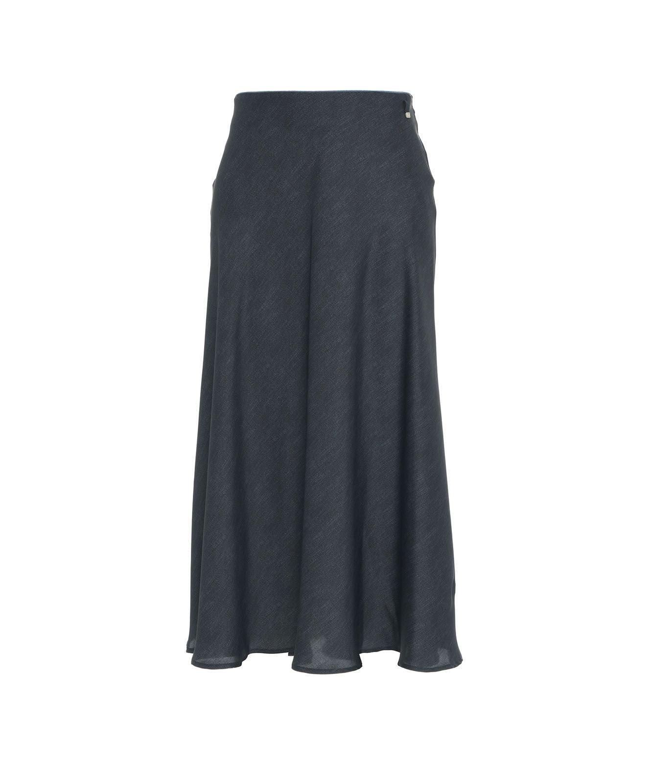 Midi skirt in denim print product image