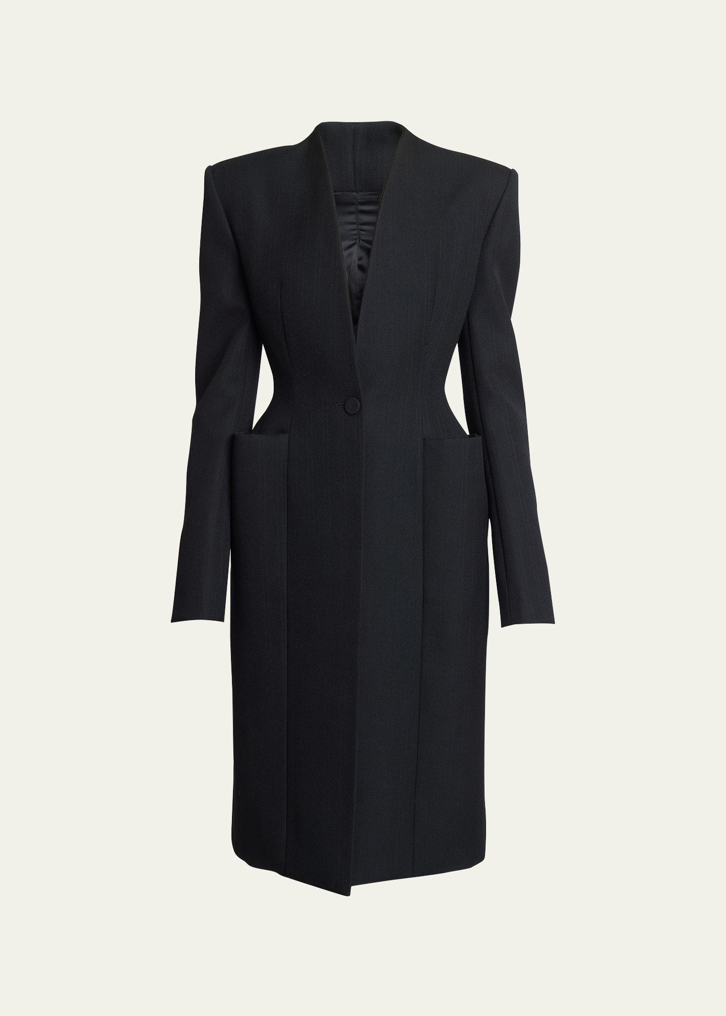 Womens Fitted Coat In Wool Product Image