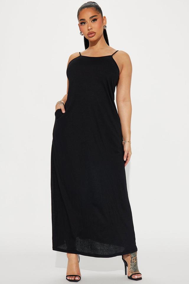 Sophia Flowy Maxi Dress - Black Product Image