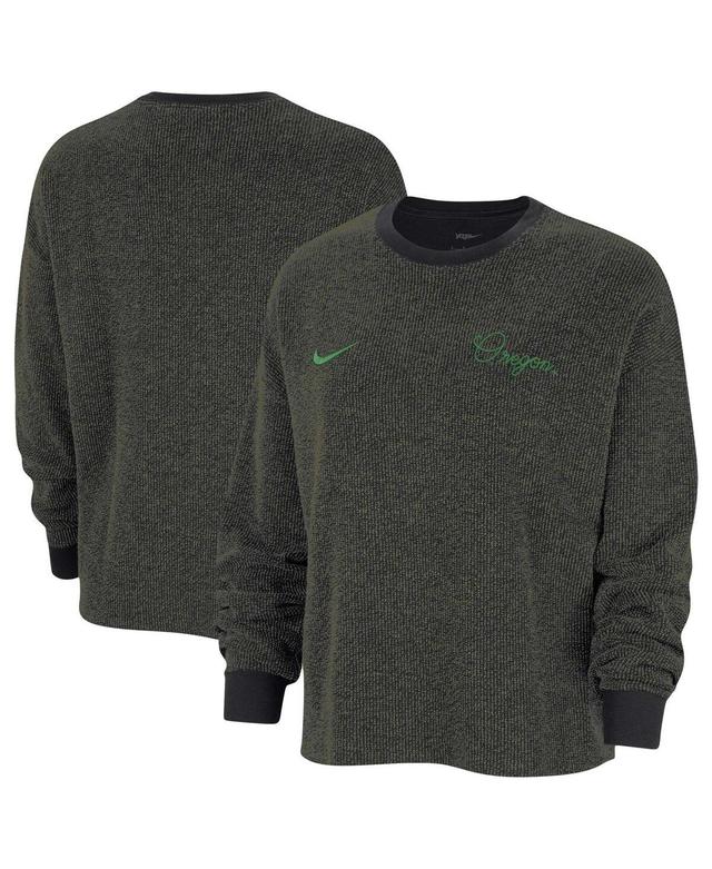 Womens Nike Oregon Ducks Yoga Script Pullover Sweatshirt Product Image