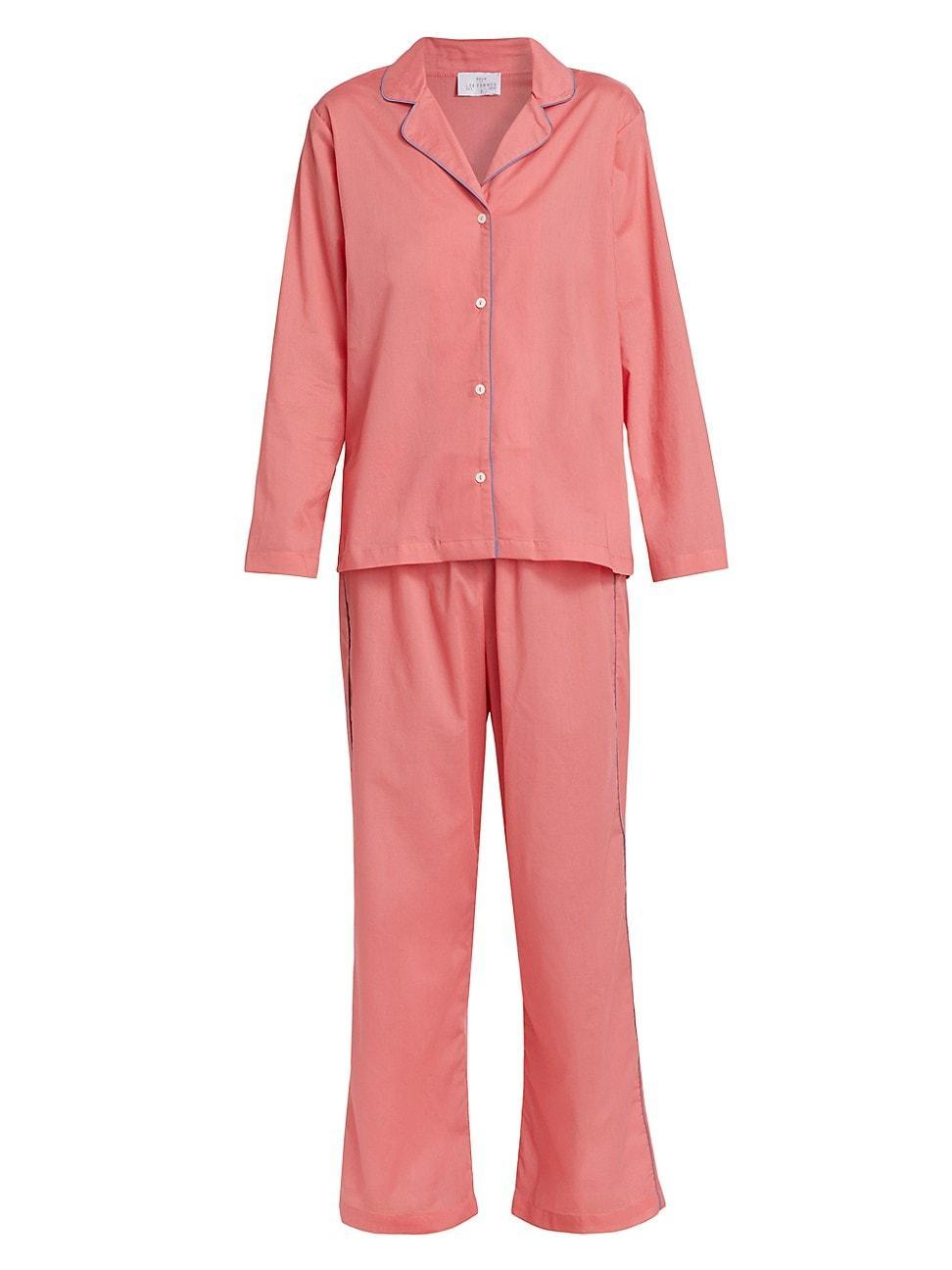 Womens Sport Cotton Long 2-Piece Pajama Set Product Image