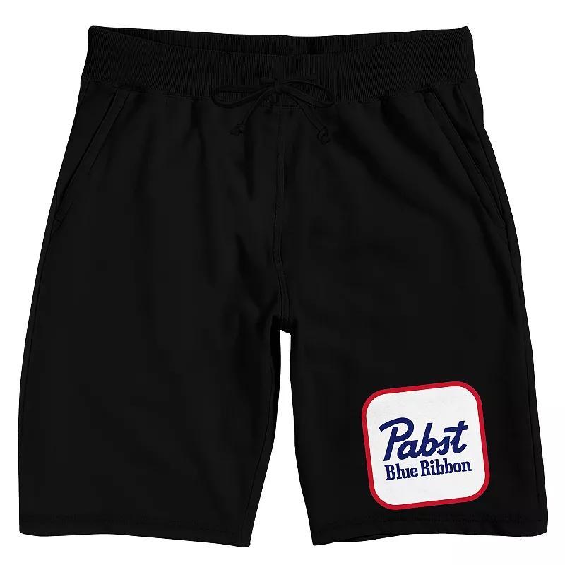 Mens Pabst Blue Ribbon Logo Pajama Shorts Product Image