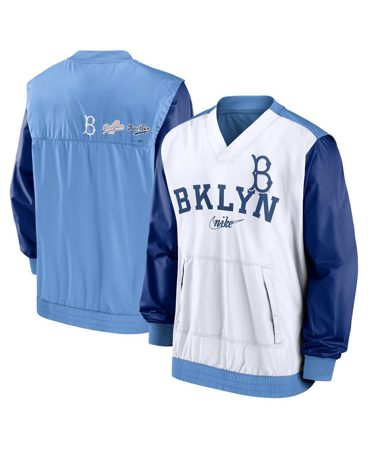 Mens Nike White Los Angeles Dodgers Rewind Warmup V-Neck Pullover Jacket - White Product Image