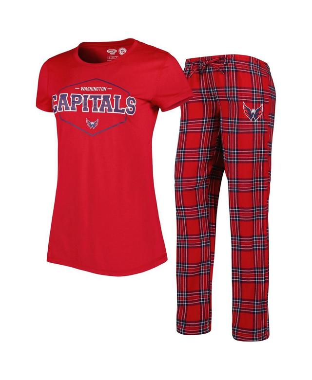 Womens Concepts Sport Red Washington Capitals Badge T-shirt and Pants Sleep Set - Red Product Image