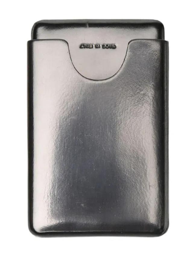 Leather Card Holder In Black Product Image