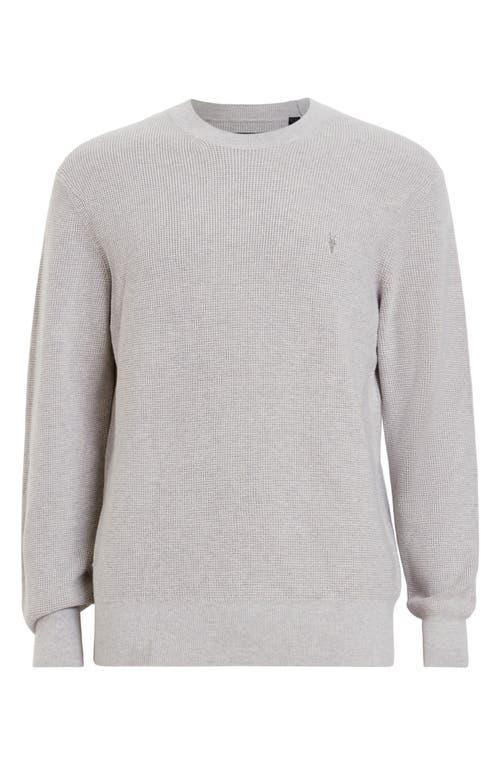 ALLSAINTS Aspen Waffle Texture Crew Neck Sweater In Cool Grey Product Image