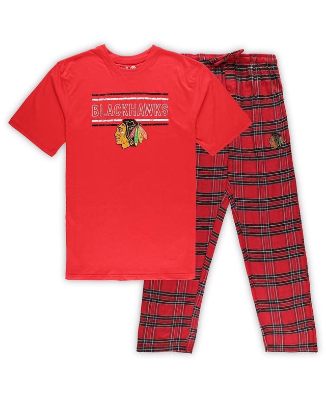 Mens Chicago Blackhawks Big & Tall T-Shirt & Pajama Pants Sleep Set Product Image