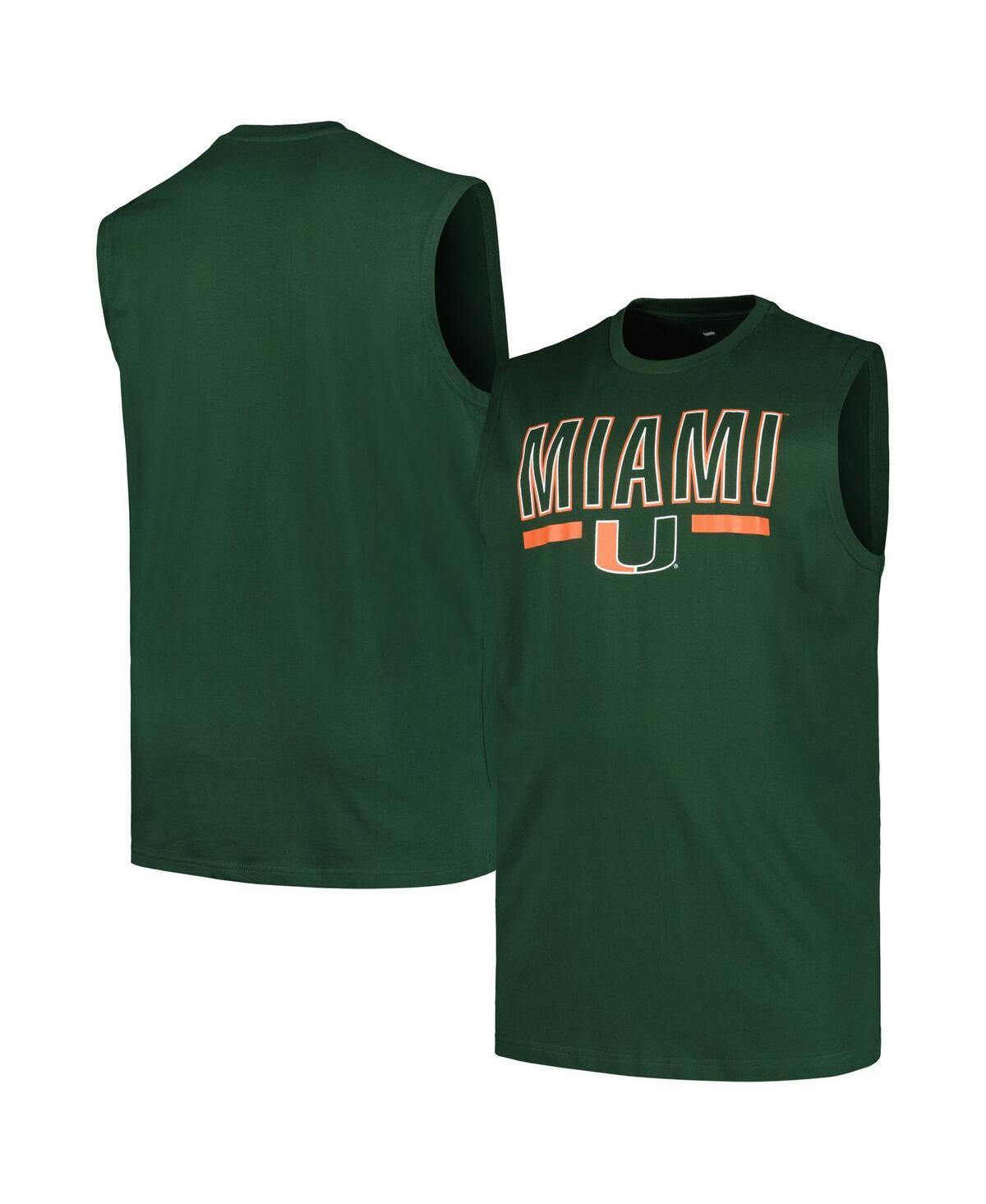 Profile Mens Green Miami Hurricanes Big Tall Tank Top Product Image