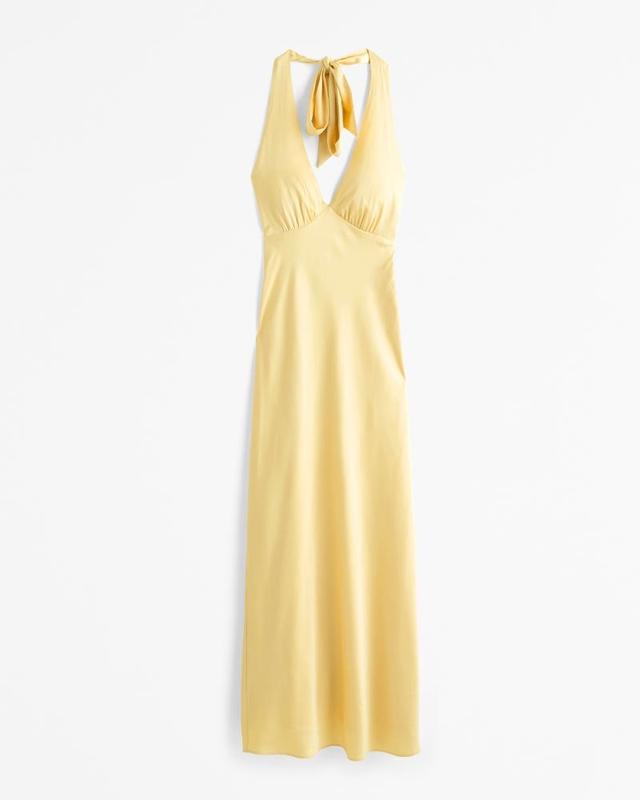 Halter Slip Maxi Dress Product Image