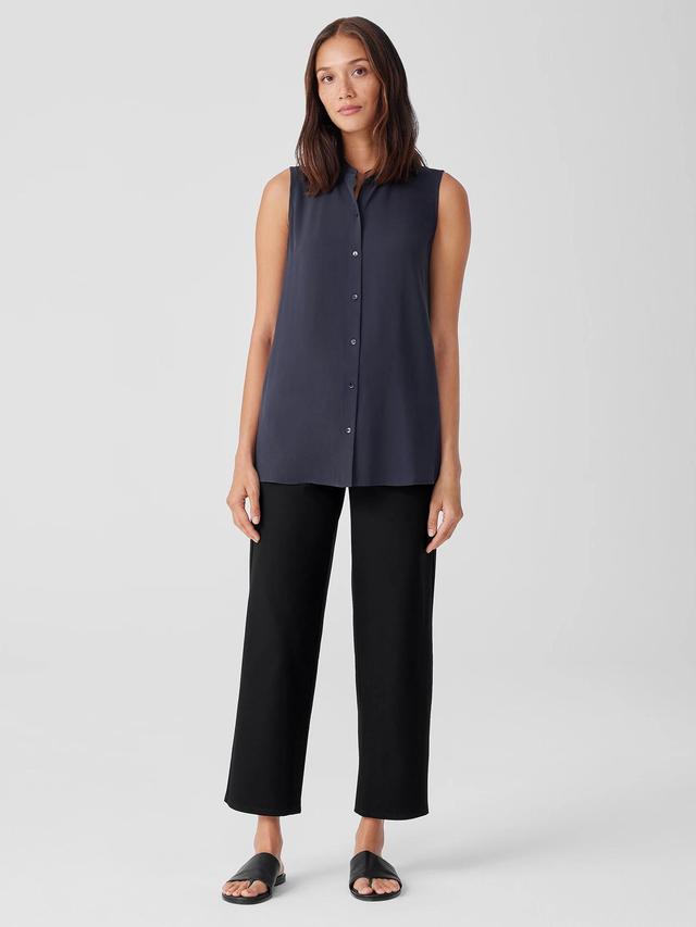 EILEEN FISHER Washable Stretch Crepe Straight Pantfemale Product Image