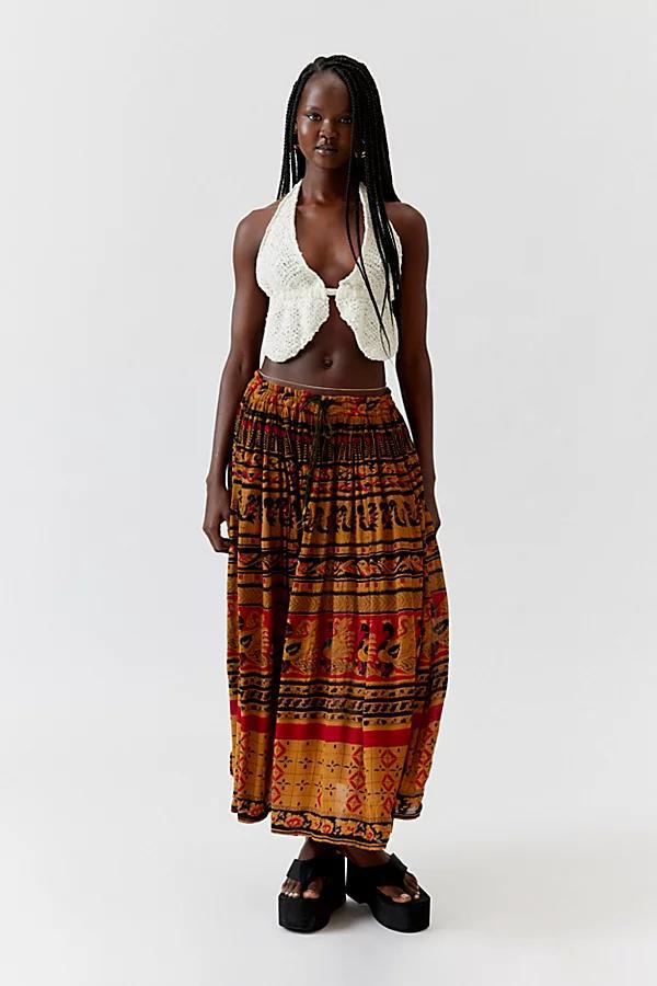 Urban Renewal Remade Overdyed Gauze Midi Skirt Womens at Urban Outfitters Product Image