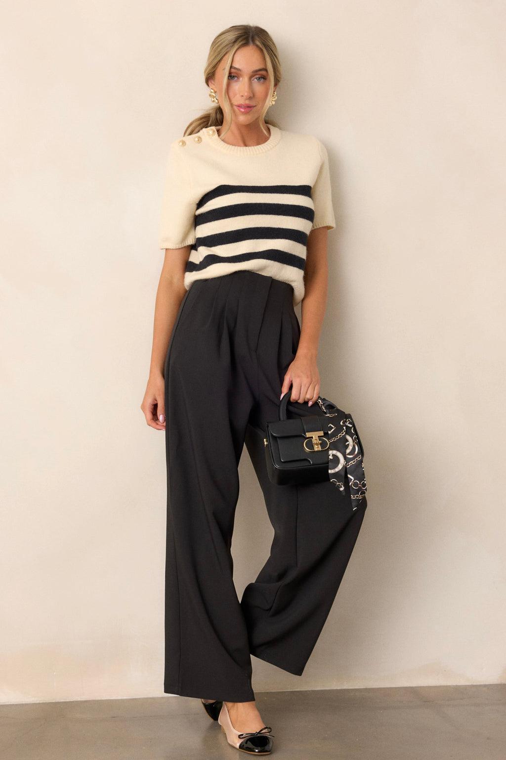 Urban Uproar Black Straight Leg Pants Product Image