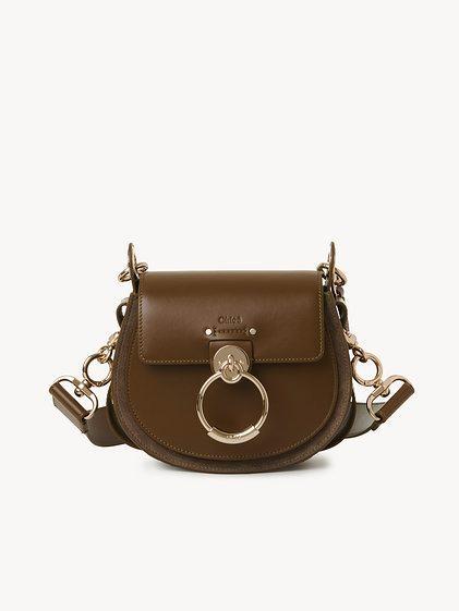 Small Tess bag in shiny & suede leather product image